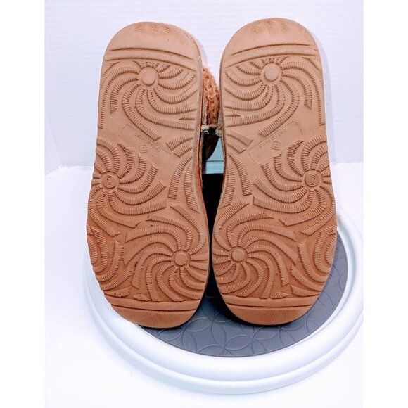 Girls Warm Tan Winter Boots With Buckle Detail & Faux Fur Lining By Rugged Bear - Picture 4 of 8